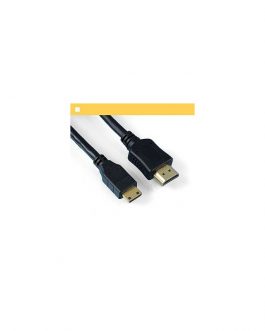 Cabo Mini-HDMI x HDMI 1,8m Ouro 24K - Feasso